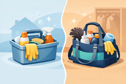 Putzkiste oder Putztasche - was besser ist