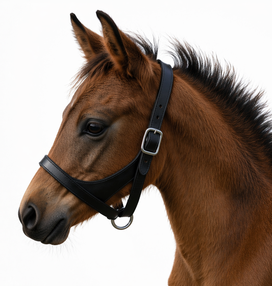 Fohlenhalfter Leder XS – Sicher für Neugeborene | Hallerts