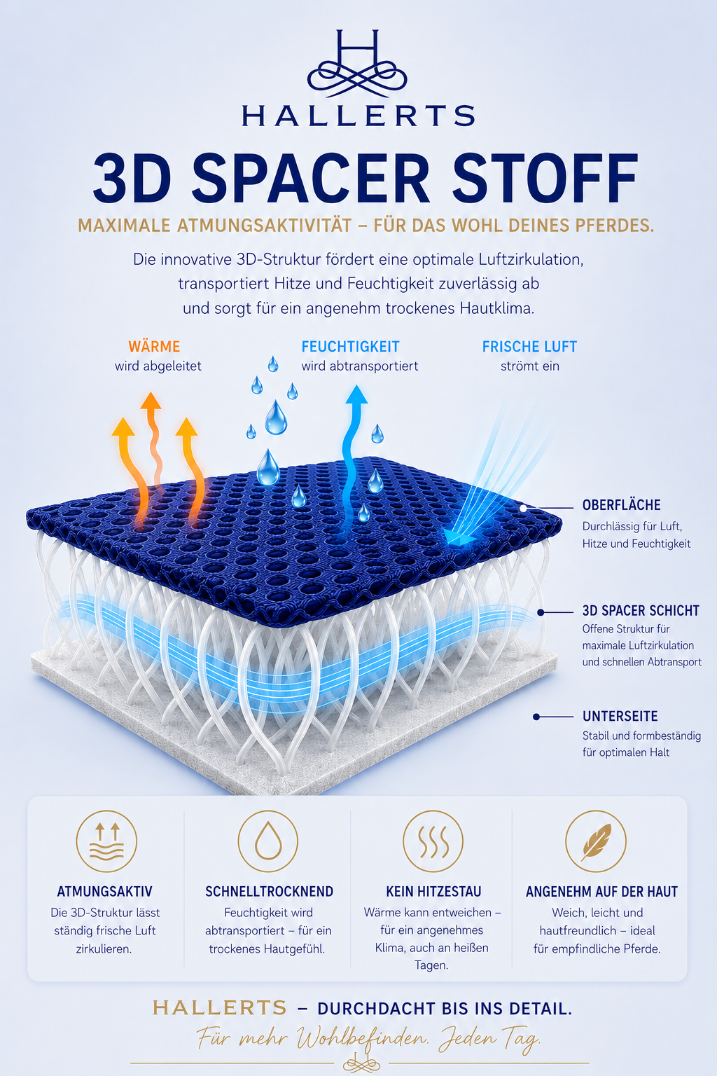 Fliegenmaske 3D Spacer ohne Ohren - Hallerts Equestrian