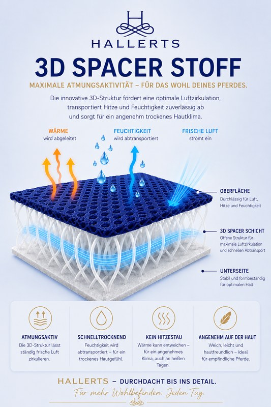 Fliegenmaske 3D Spacer mit Ohren - Hallerts Equestrian