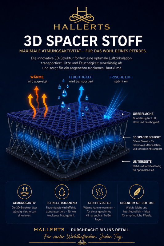 Fliegenmaske 3D Spacer mit Ohren - Hallerts Equestrian